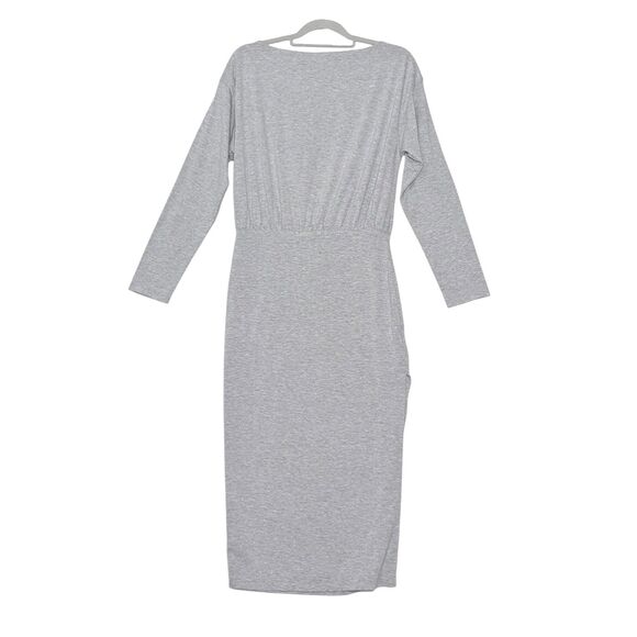 Revolve Lovers + Friends Sz M Maxi Blouson Dress Side Slit Long Sleeve Boat Neck - Picture 7 of 10